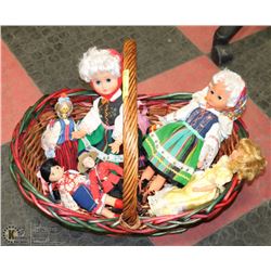 BASKET OF DOLLS