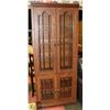 Image 1 : WOOD CHINA CABINET WITH SHELVES