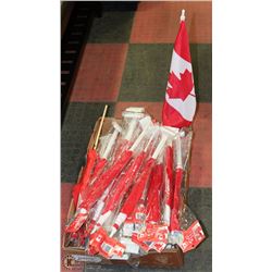 LOT OF 32 CANADA DAY CAR FLAGS!