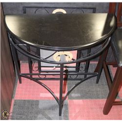 HALLWAY "D" SHAPED TABLE AND MIRROR SET