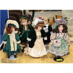 ESTATE 10 PC PORCELAIN DOLL COLLECTION