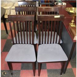 5 BROWN  DINING ROOM CHAIRS