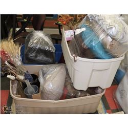 PALLET OF THROW PILLOWS, VASES, CANDLE HOLDERS &