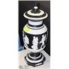 Image 1 : ESTATE BLACK AND WHITE 2 TONE LIDDED VASE