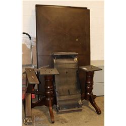 2 ASSORTED STORE RETURN KITCHEN TABLES WITH BASES