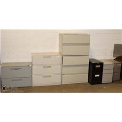 LARGE ASSORTMENT OF 6 FILING CABINETS