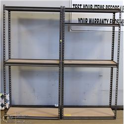 GROUP OF 2 METAL SHELVES, 36"X16"X71"H EACH