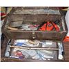 Image 1 : LARGE METAL TOOLBOX WITH CONTENTS INCL BLACK &