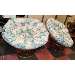 LARGE FLORAL PRINTS PAPASAN PATIO NEST CHAIR X2