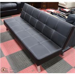 NEW BLACK LEATHERETTE WITH WHITE STITCHING FOLD