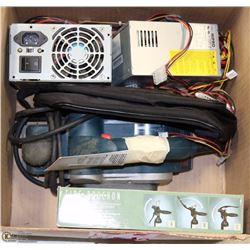 BOX WITH PLANER,BLADES, TRANSFORMERS AND MORE