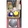 Image 1 : BOX OF ASSORTED CANDLES AND CANDLE HOLDERS INCL