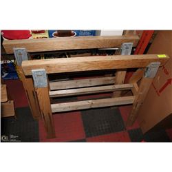 WOOD AND METAL SAWHORSES