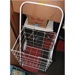 FOLDING WHITE SHOPPING CART