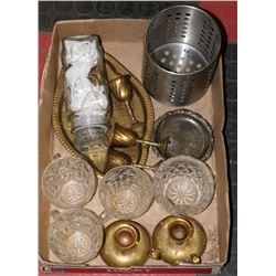 FLAT WITH BRASS SHOT GLASSES AND MORE