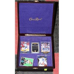 CROWN ROYAL CASE W/ 3 CONNOR MCDAVID CARDS & 2