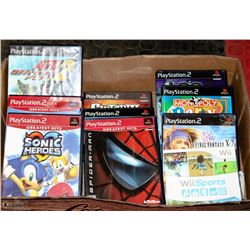 FLAT OF 9 PS2 GAMES & 1 WII INCL FINAL FANTASY X-2