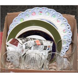 BOX W/ 4 PRINCE CHARLES & DIANA GLASSES & 5 ASST