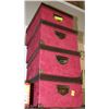 Image 1 : LOT OF 4 NEW STORAGE BOXES W/ HANDLES