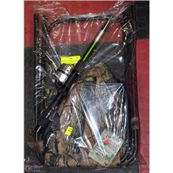 CAMOFLAUGE FISHING CHAIR & TELESCOPIC FISHING ROD