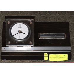 EXECUTIVE SEIKO DESKTOP CLOCK, CARD & PEN HOLDER