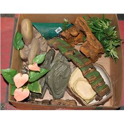 LARGE BOX FULL OF TERRARIUM SUPPLIES