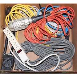 LARGE BOX OF EXTENSION CORDS