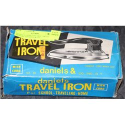 ANTIQUE NEW ELECTRIC TRAVEL IRON BY DANIELS & CO