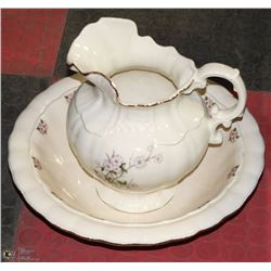 VINTAGE ATNER'S LARGE CERAMIC BOWL AND PITCHER