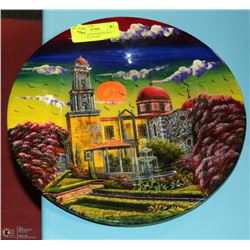 MEXICAN HAND PAINTED AND SIGNED WALL PLATE