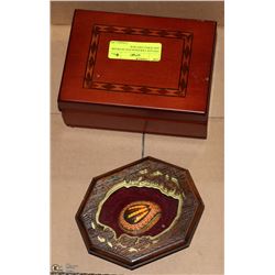 VINTAGE UKRAINIAN EGG IN FRAME AND JEWELLERY BOX