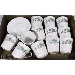 12 CUP/SAUCER CORELLE SET