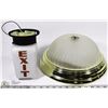 Image 1 : CEILING LIGHT FIXTURE AND NEW EXIT LIGHT