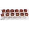 Image 1 : SET OF 12 VINTAGE CRANBERRY CRYSTAL GOBLETS