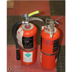 2 FIRE EXTINGUISHERS CHARGED X2