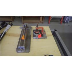 2 tile cutters (1 for square tiles, 1 for round curves and circles