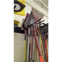 Grouping of various shovels and scraper