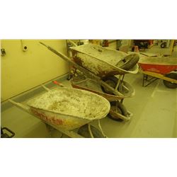 3 steel wheel barrows