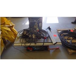 Pallet of repairable tools includes roofing torch, MasterCraft table saw and makita angle grinders,
