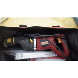 Newer Craftsman electrical sauszall with package of assorted new blades (used once)