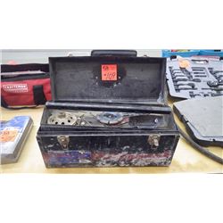DeWalt angle grinder with tool box of assorted blades