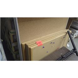 8 cork bulletin boards / easel / sq. end table