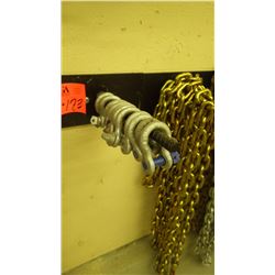 11 - 1/2" shacles plus 10' chain rack