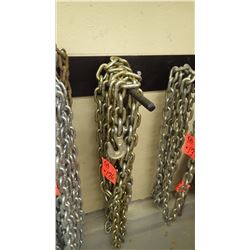 2 - 3/8"x16' chains with grab hook ends