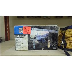 1 powerfist 80lb new electric cable hoist