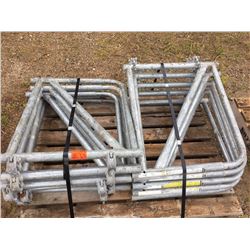 Pallet of Ten Clamp on scaffold out riggers