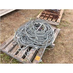 Pallet of 1/2 inch cable approx 200' with turn buckles