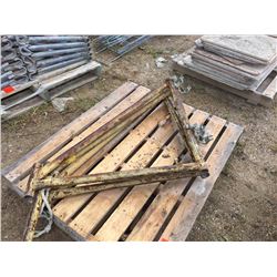 Three clamp on scaffold out riggers