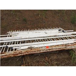 3 lengths of sewr pipe and pallet of decorative railings