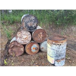 Seven 45 gallon drums including North Star collectable drum